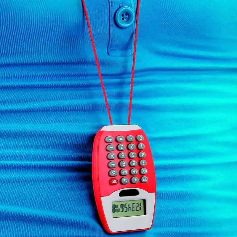 CALCULADORA COLGABLE ENCORE - ROJO