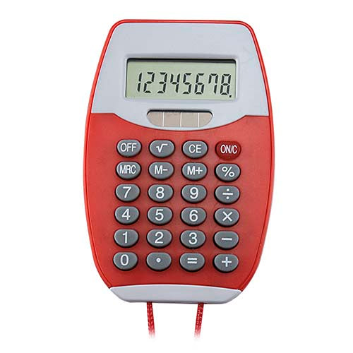 CALCULADORA COLGABLE ENCORE - ROJO