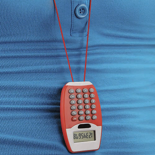 CALCULADORA COLGABLE ENCORE - ROJO