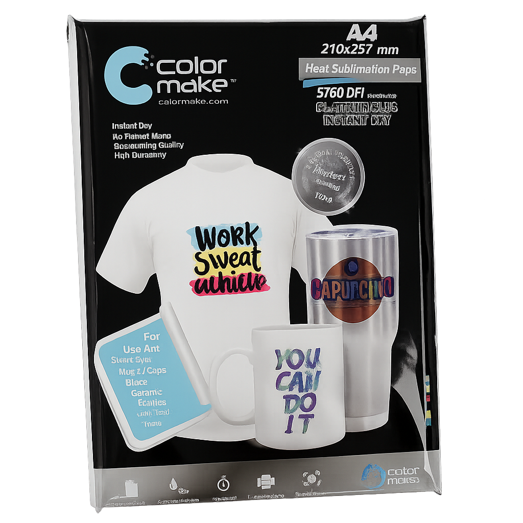 Papel de Sublimación A4. Platinum Plus Secado Instantáneo. Color Make