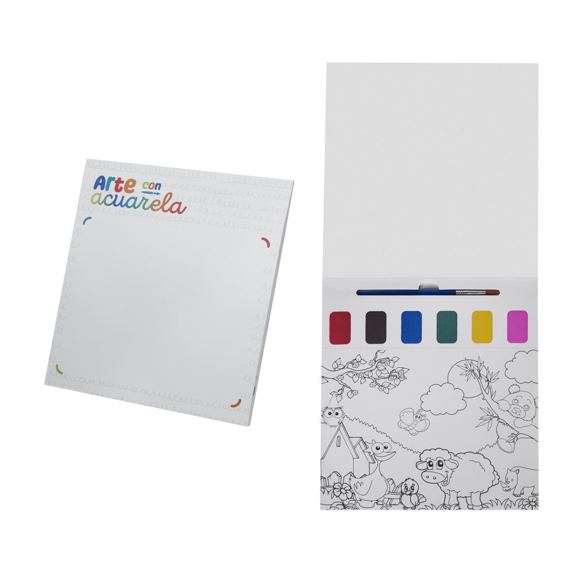 LIBRETA CON ACUARELAS KLIMPT - BLANCO