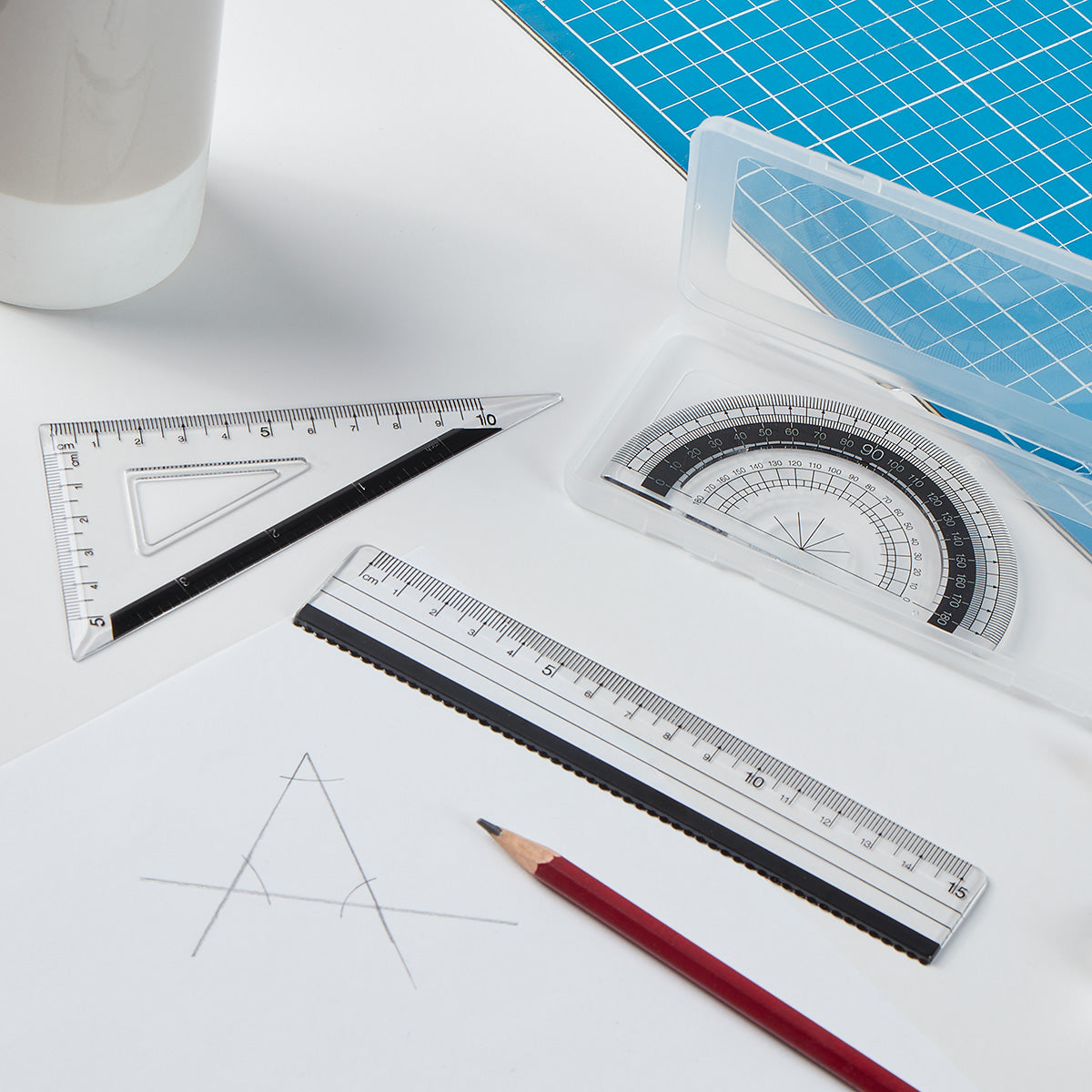 ESTUCHE DE GEOMETRÍA - BLANCO FROSTY