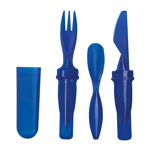 CUBIERTOS PICNIC - AZUL