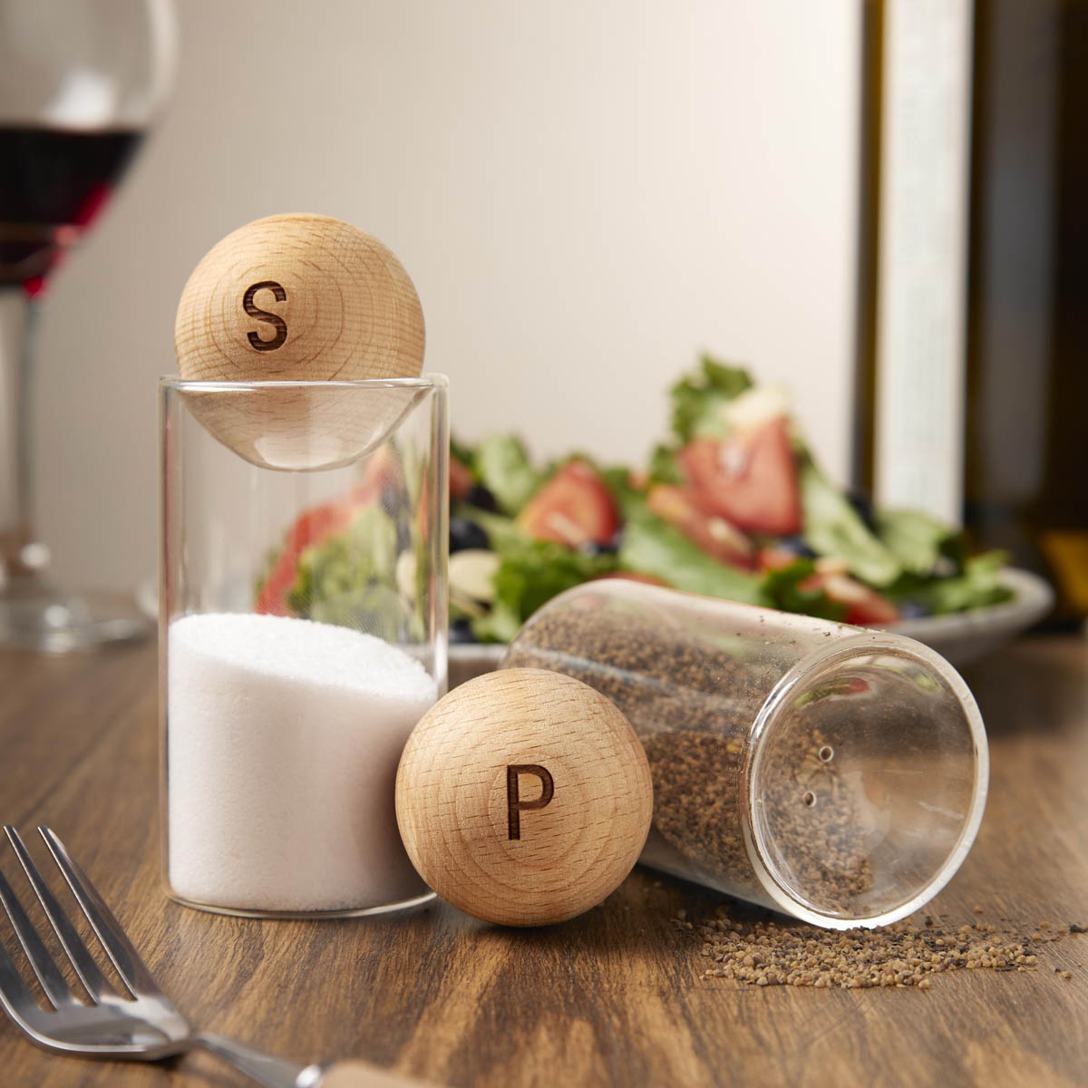 SET DE SALERO Y PIMENTERO BENITO - BEIGE
