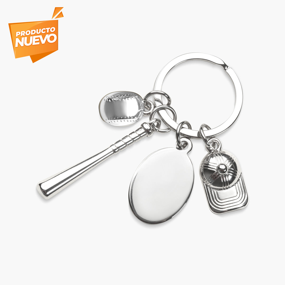 LLAVERO BUNT BASEBALL - PLATA