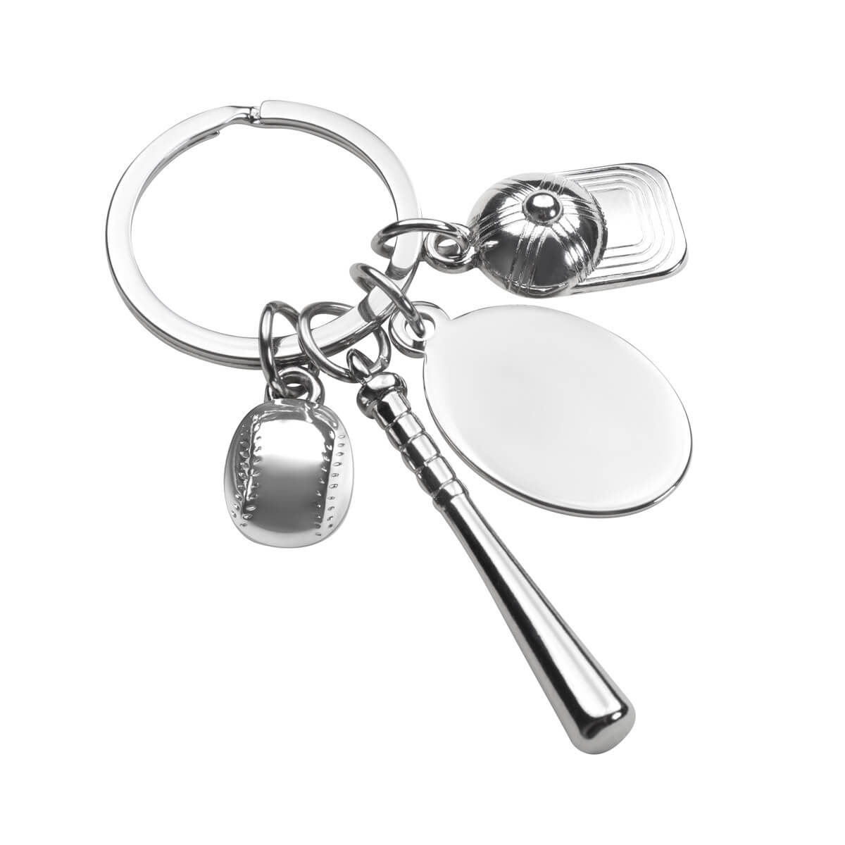 LLAVERO BUNT BASEBALL - PLATA