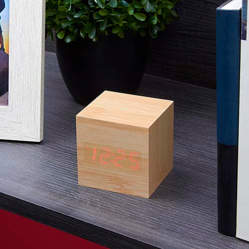 RELOJ TIME CUBE - BEIGE