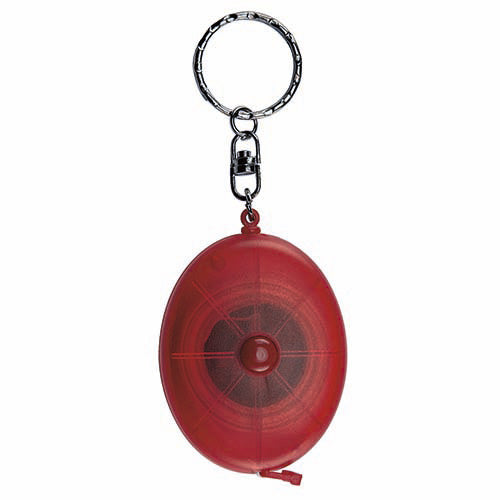 LLAVERO FLEXÓMETRO OVALADO - ROJO TRASLUCIDO
