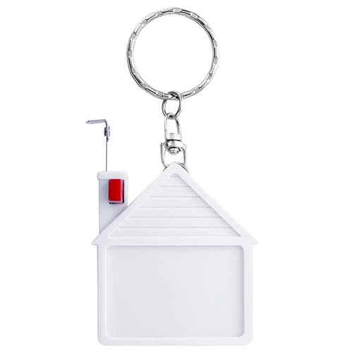 LLAVERO FLEXÓMETRO CASITA - BLANCO