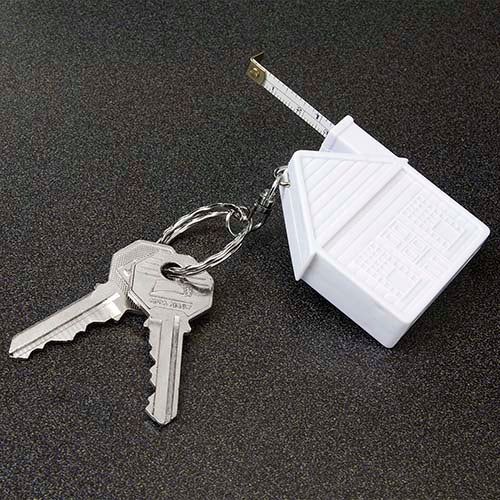LLAVERO FLEXÓMETRO CASITA - BLANCO
