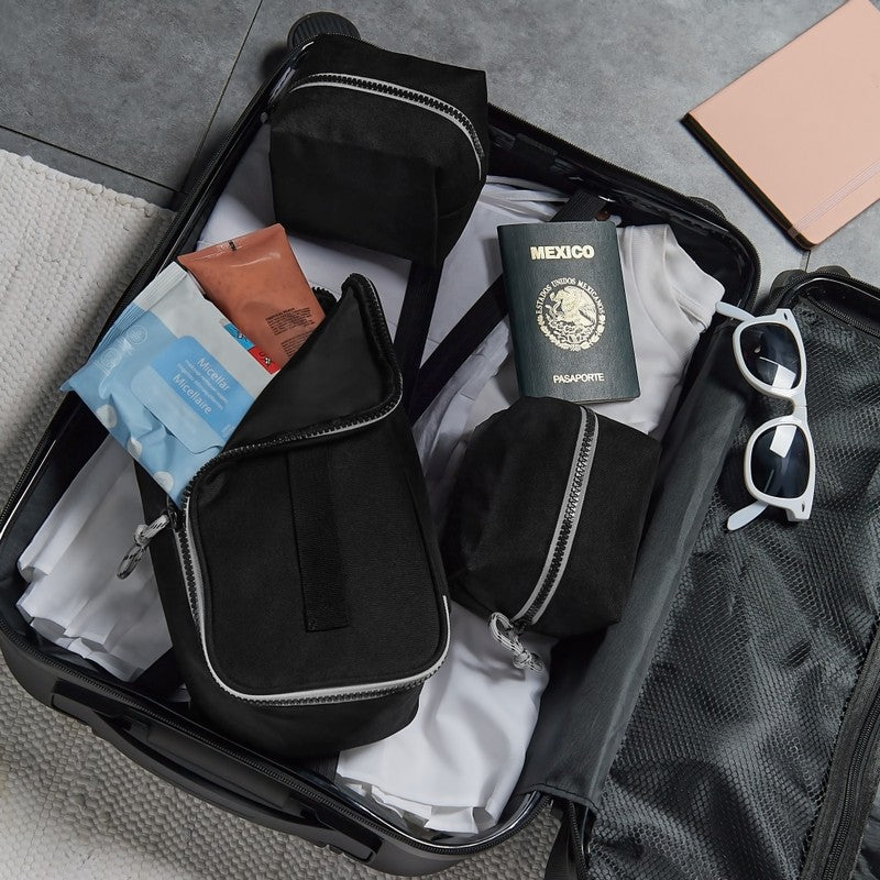 SET ORGANIZADOR DE VIAJE VIARE - NEGRO