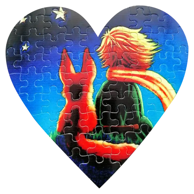 Rompecabezas Cartón Corazón 55 Pcs Blanco