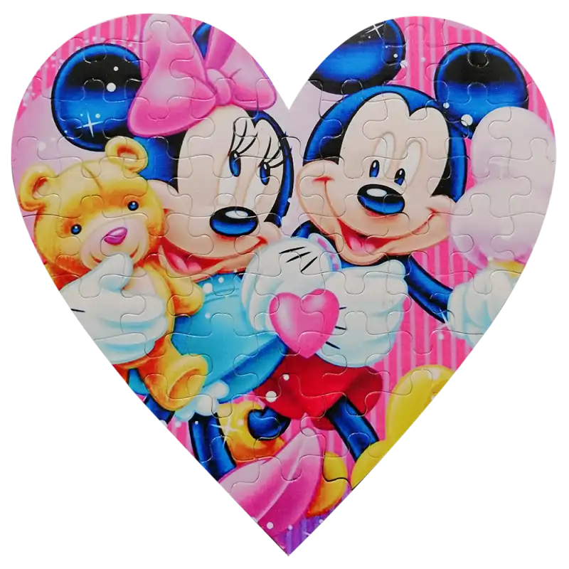 Rompecabezas Cartón Corazón 55 Pcs Blanco