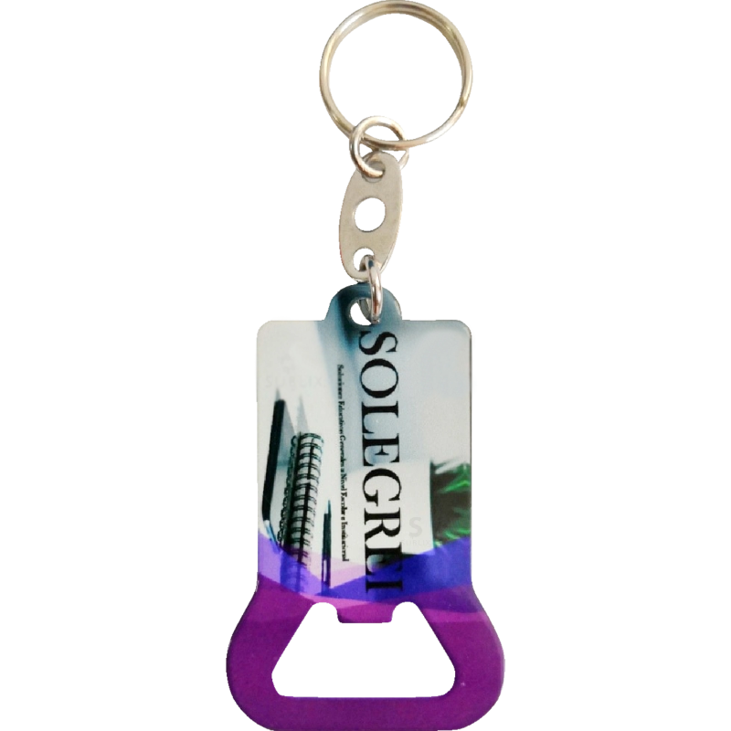 Llavero Destapador De Acero Con Herraje