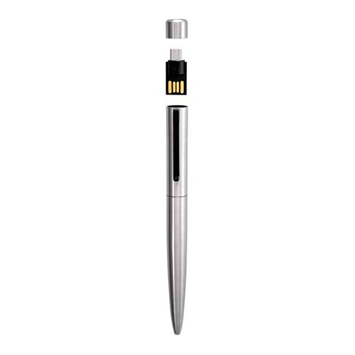 BOLÍGRAFO USB 8 GB ELZ - PLATA