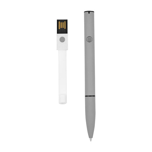 BOLÍGRAFO USB 8 GB ROOT - GRIS