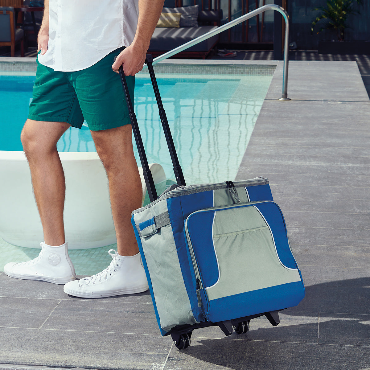HIELERA TROLLEY OSLO - AZUL