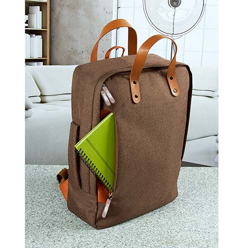 MOCHILA-PORTAFOLIO DARO - CAFE