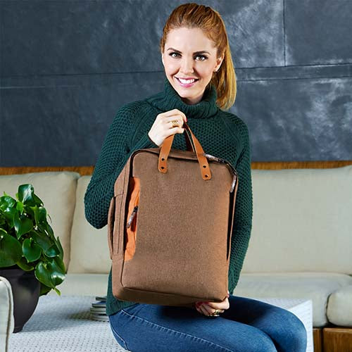 MOCHILA-PORTAFOLIO DARO - CAFE