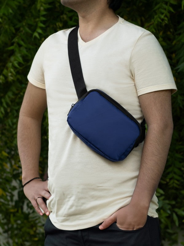 BOLSA CANGURERA JAMES - AZUL