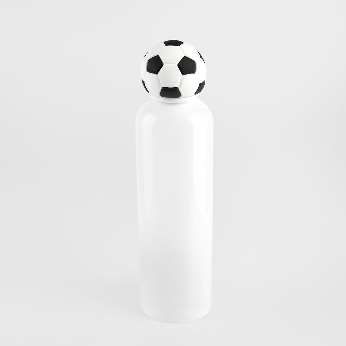 CILINDRO METÁLICO SOCCER - BLANCO CON NEGRO