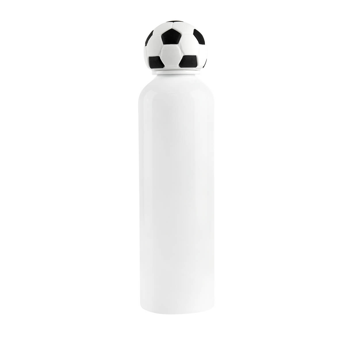 CILINDRO METÁLICO SOCCER - BLANCO CON NEGRO