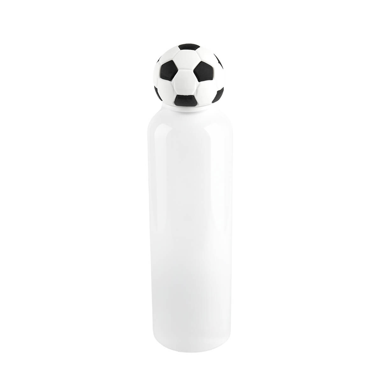 CILINDRO METÁLICO SOCCER - BLANCO CON NEGRO