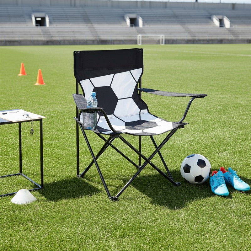 SILLA SOCCER - BLANCO CON NEGRO