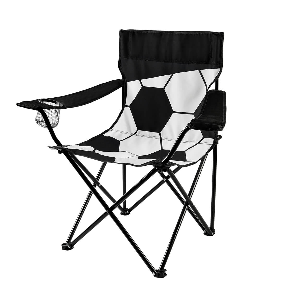 SILLA SOCCER - BLANCO CON NEGRO