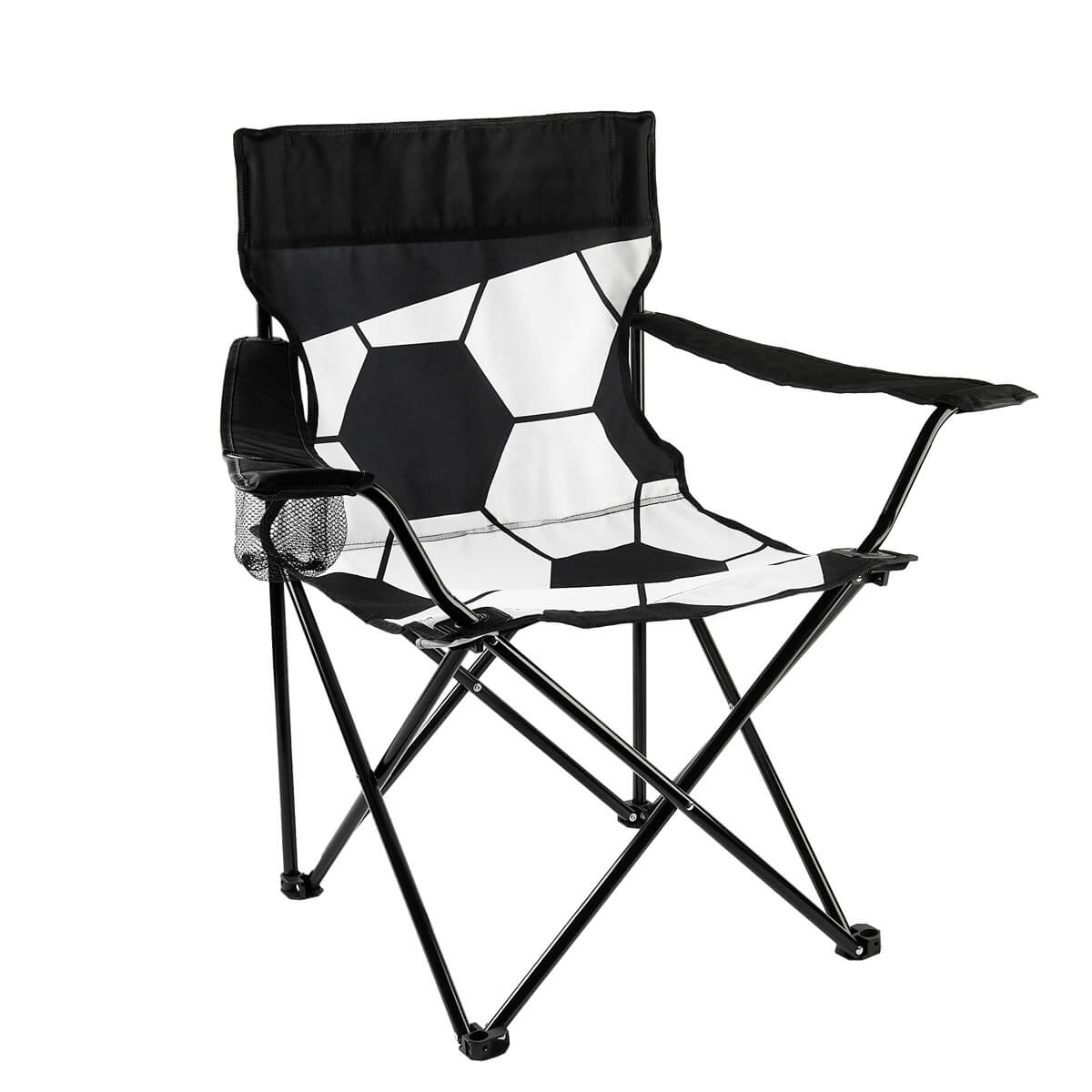 SILLA SOCCER - BLANCO CON NEGRO