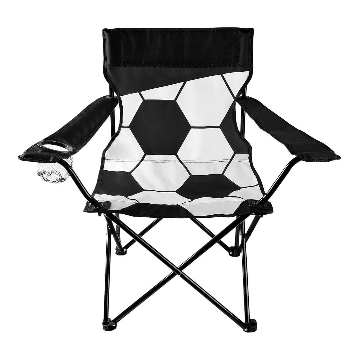 SILLA SOCCER - BLANCO CON NEGRO