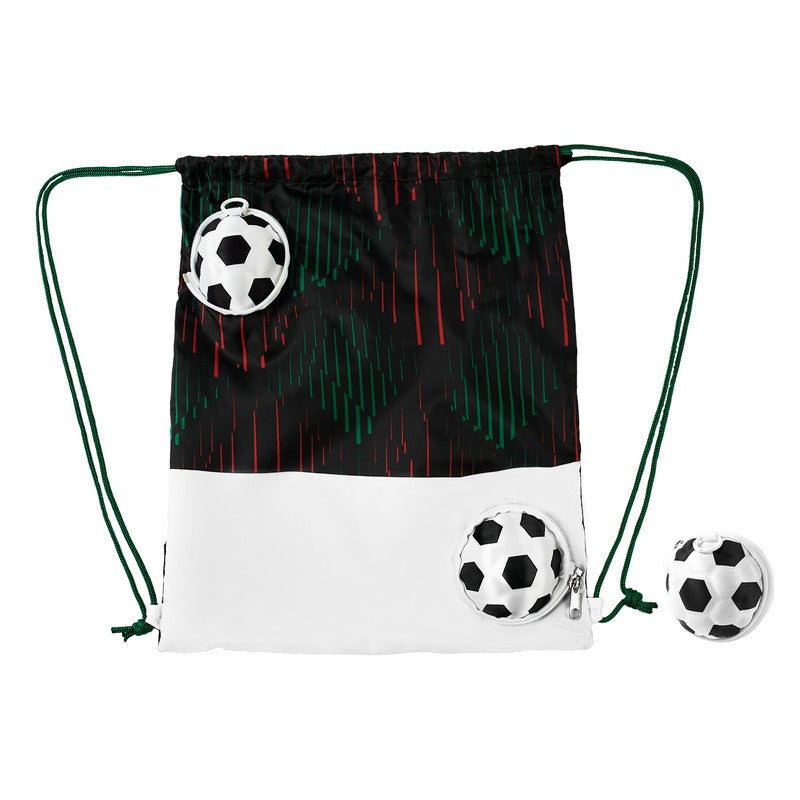 BOLSA-MOCHILA MÁGICA SOCCER - NEGRO