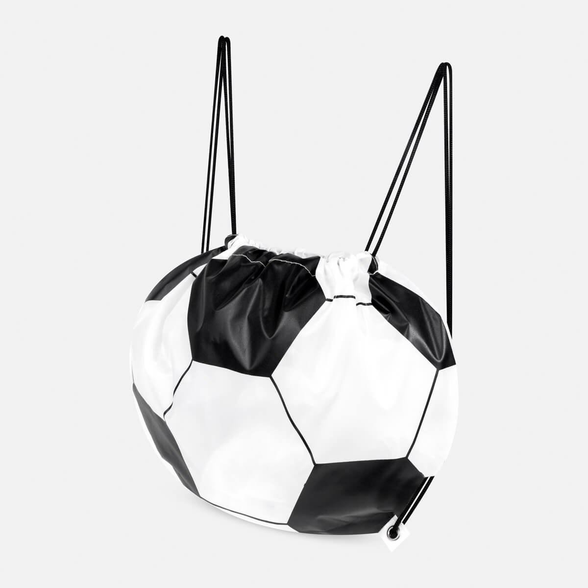 BOLSA-MOCHILA SOCCER - BLANCO CON NEGRO