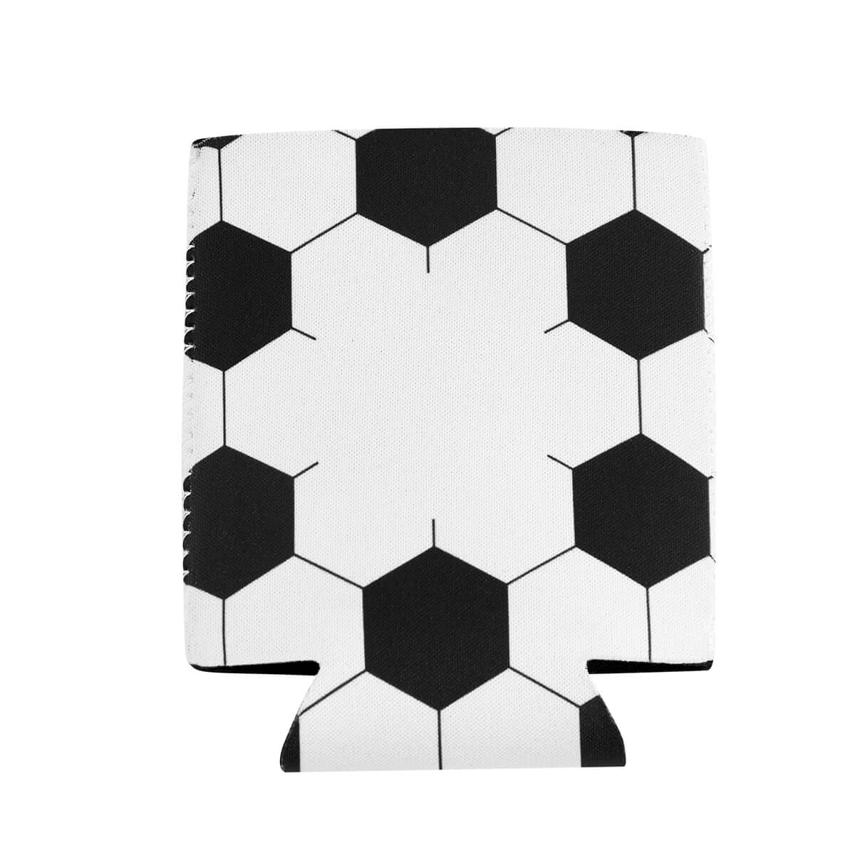 PORTA LATAS SOCCER - BLANCO CON NEGRO