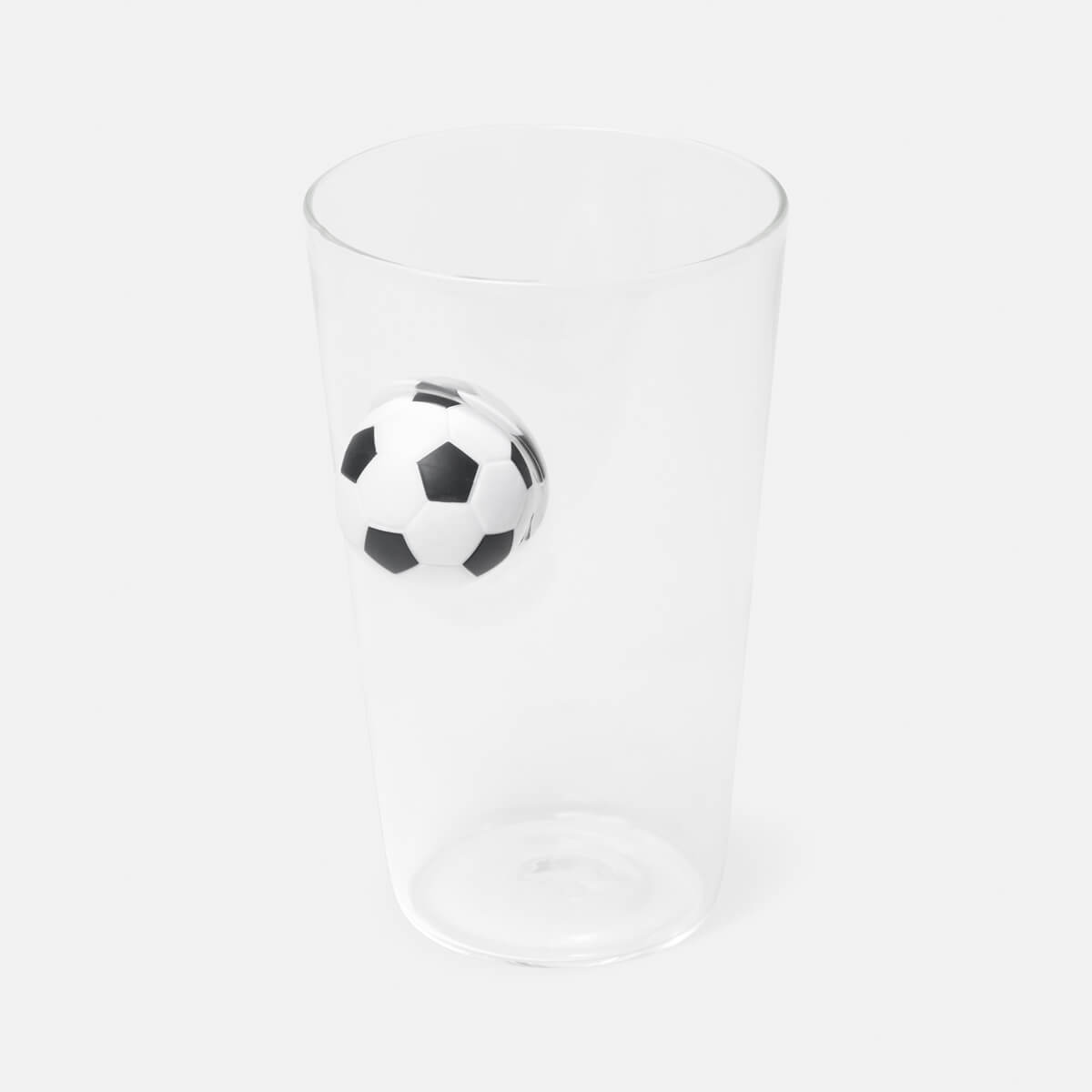 VASO CERVECERO SOCCER - BLANCO CON NEGRO