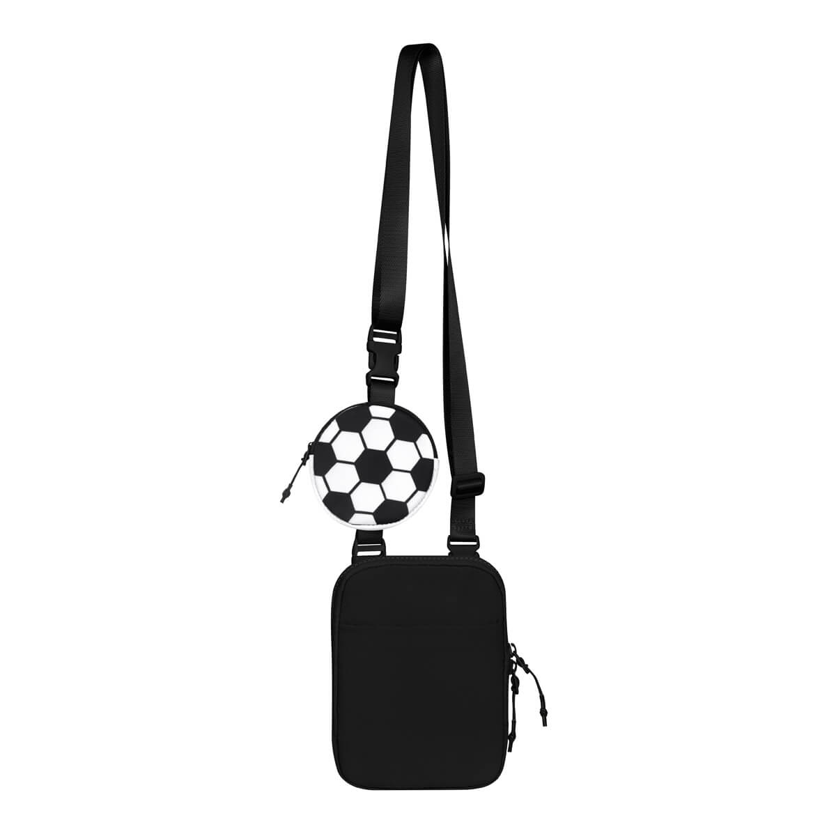 MINI BOLSA SOCCER - BLANCO CON NEGRO