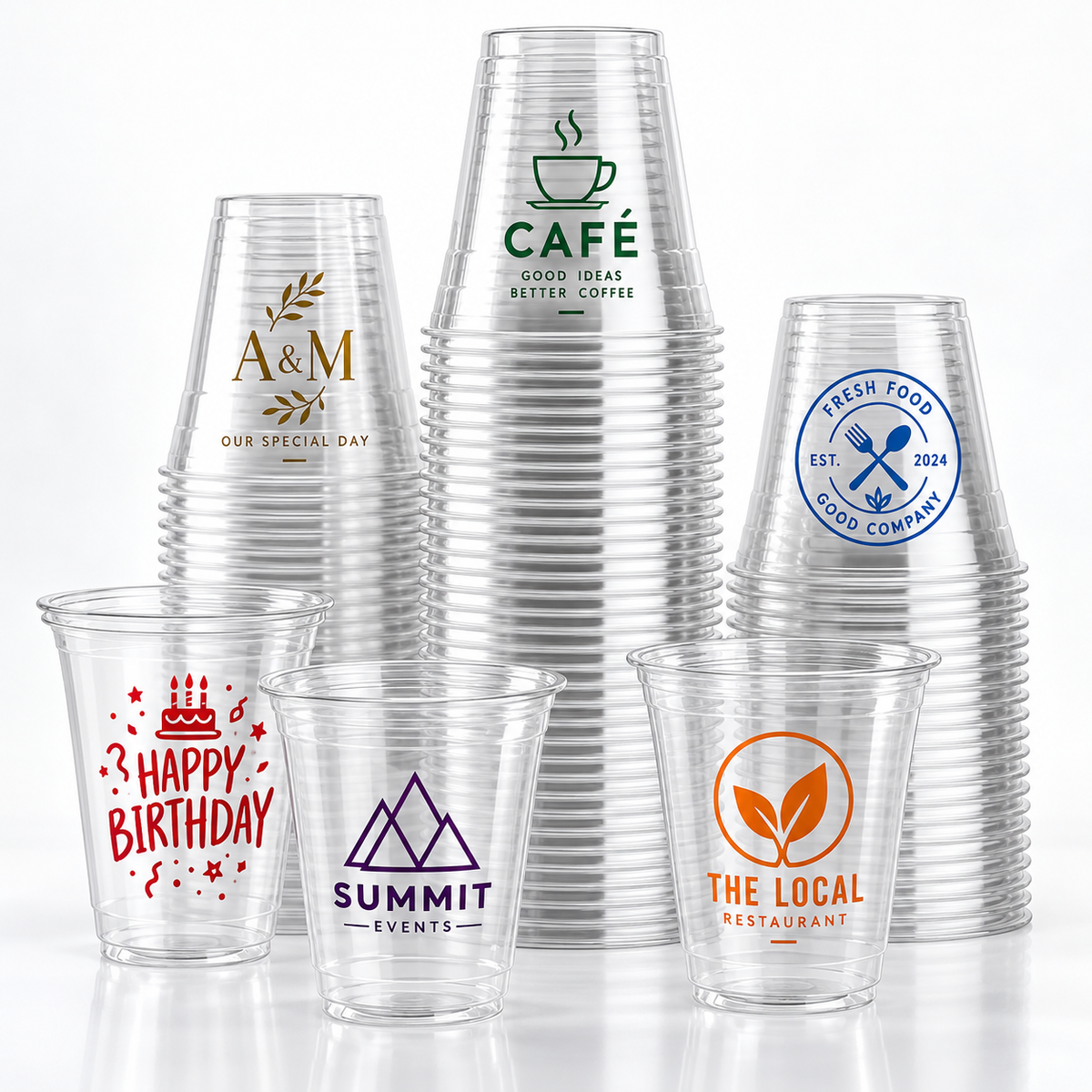 Vaso Desechable Cristalino PET 16 oz Personalizado a 1 tinta