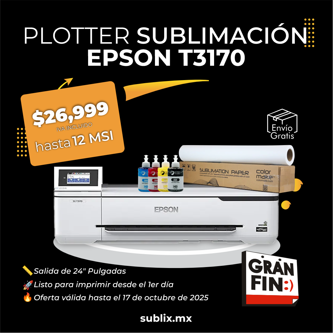 Impresora T3170 60 cm + Kit Para Sublimación ColorMake