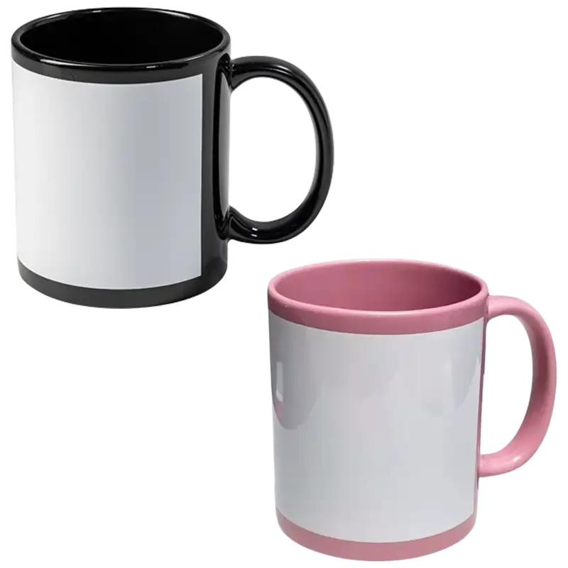 Taza De 11 Oz Con Recuadro Blanco