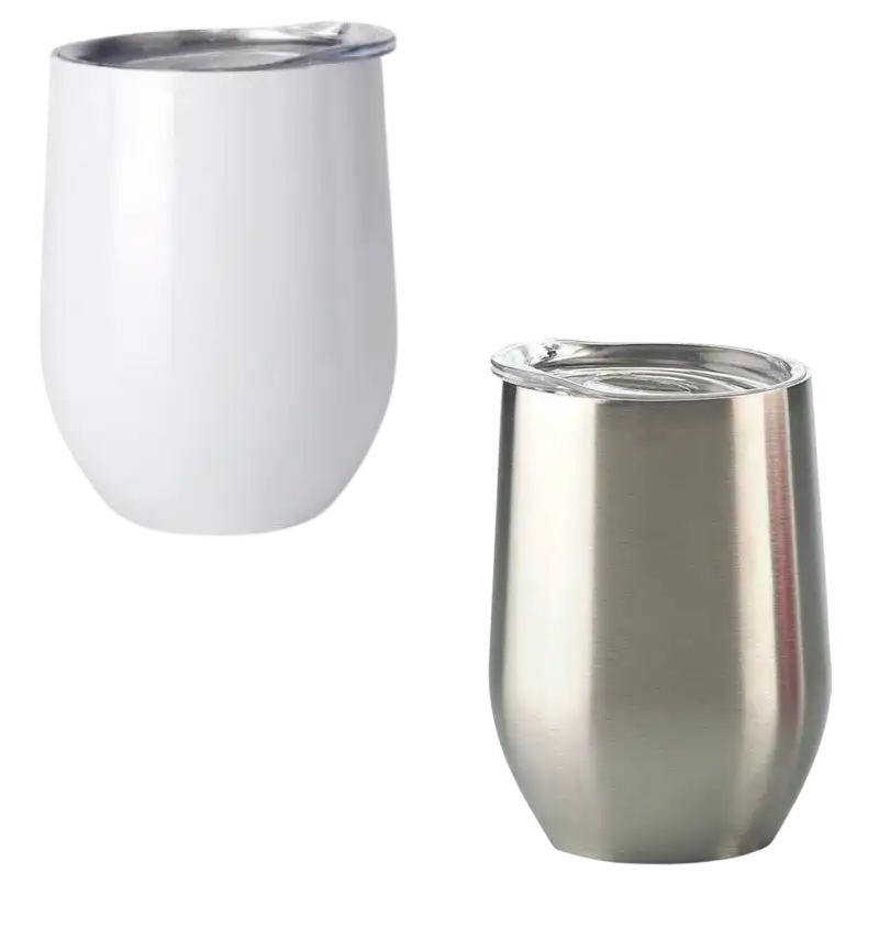 Vaso de Acero 300ml Tipo Vinero (Caja de 12) Color Make | Blanco | SKU CABVSVN012300MWH | Color Make