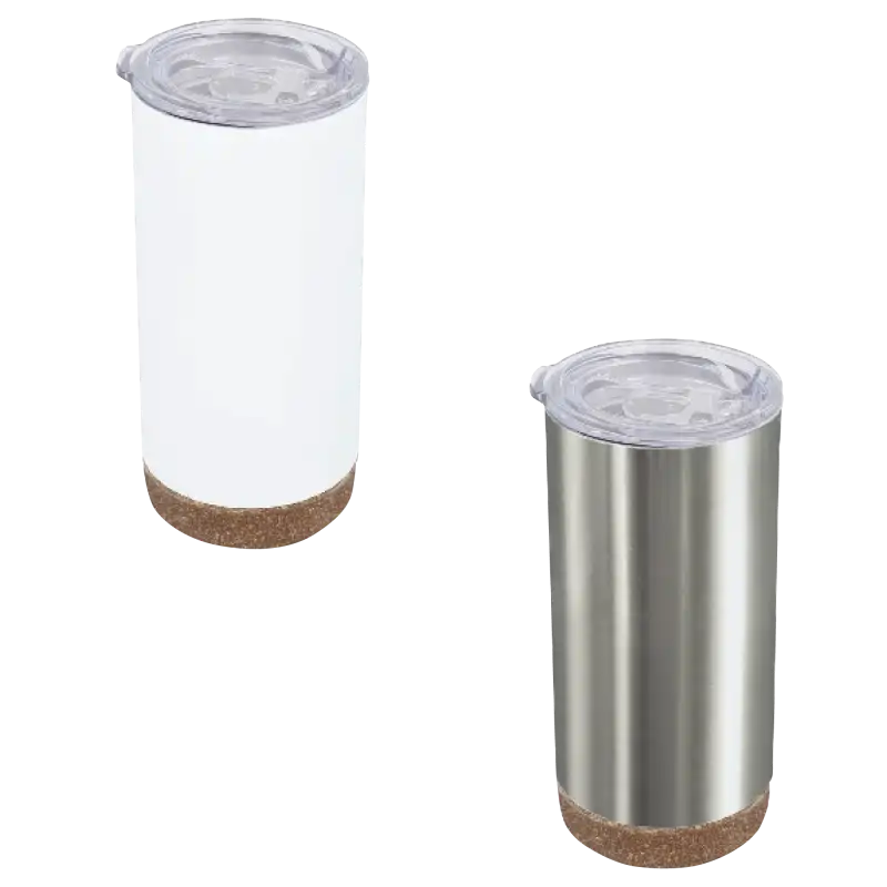 Termo Vaso de acero base corcho 17oz Texas (Caja de 5)