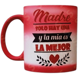 Taza de cerámica 11oz. Mágica color rojo