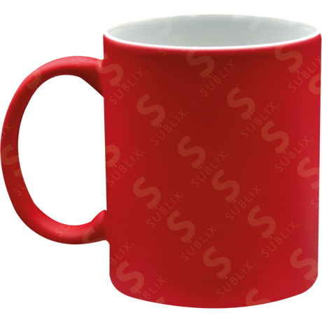 Taza de cerámica 11oz. Mágica color rojo