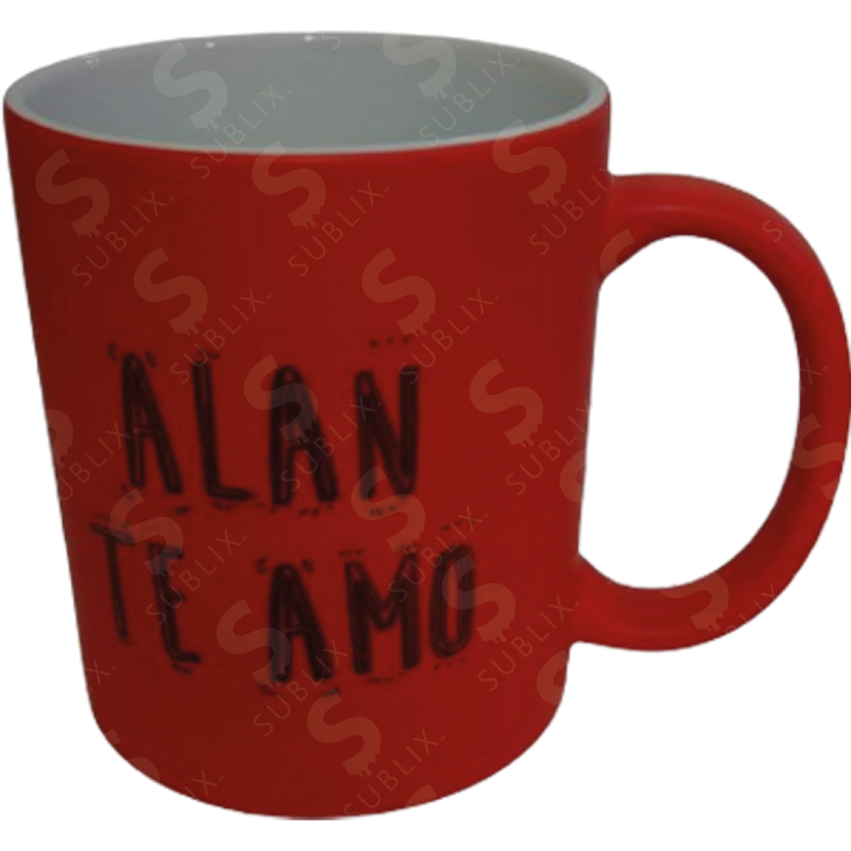 Taza de cerámica 11oz. Mágica color rojo