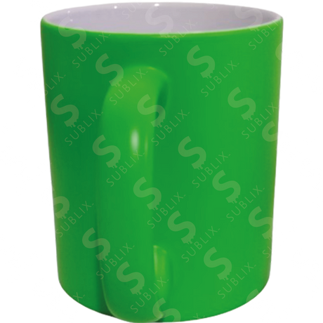 Taza de cerámica 11oz. Neón color verde ColorMake