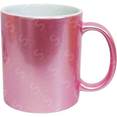 Taza de cerámica 11oz. Perlada color rosa ColorMake