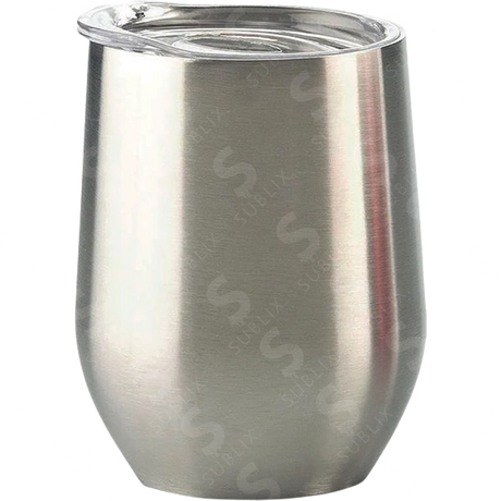 Vaso de Acero 300ml. Tipo Vinero Color Plata