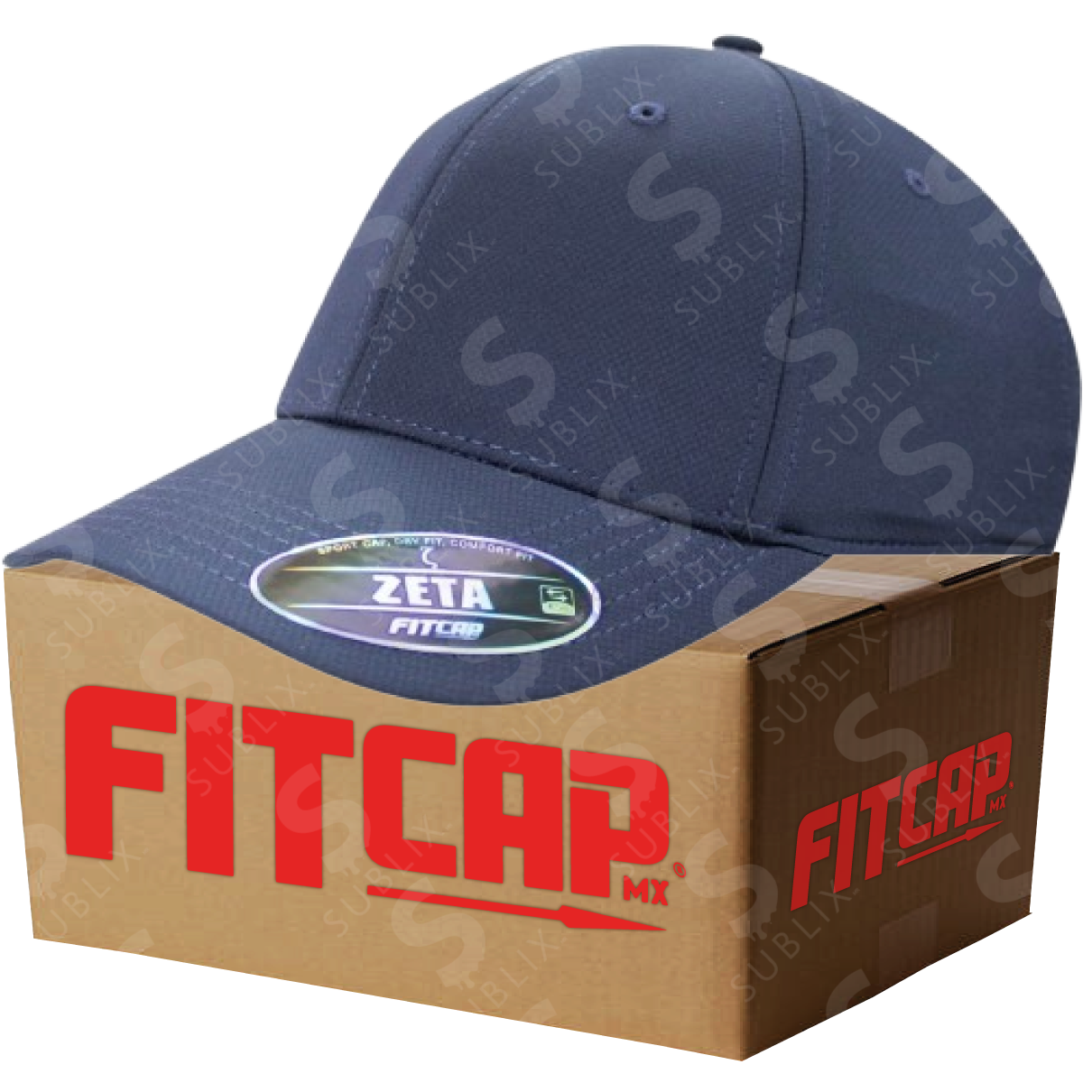 Gorra FitCap Adulto Modelo Zeta No 100 (Caja de 6 pzas)