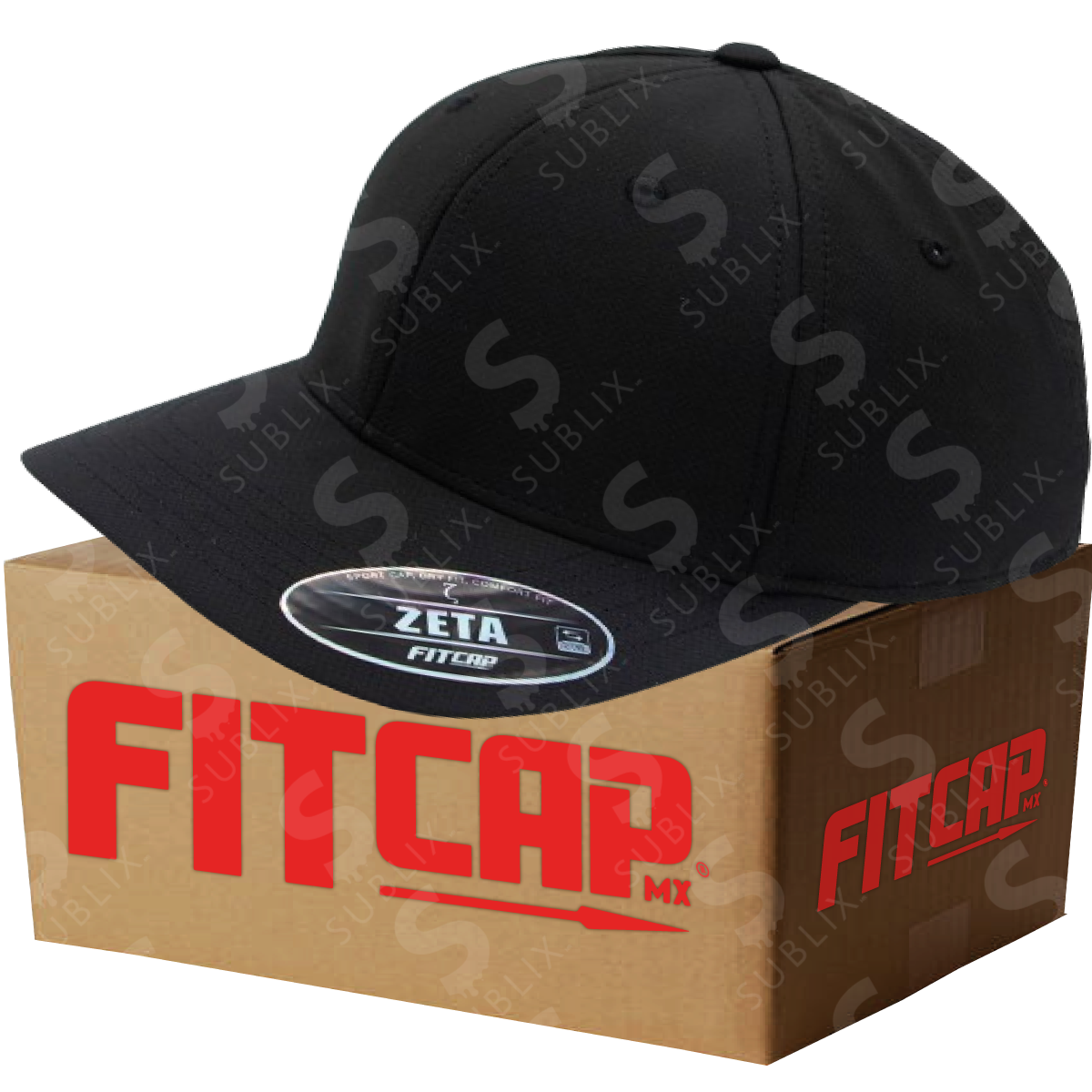 Gorra FitCap Adulto Modelo Zeta No 100 (Caja de 6 pzas)