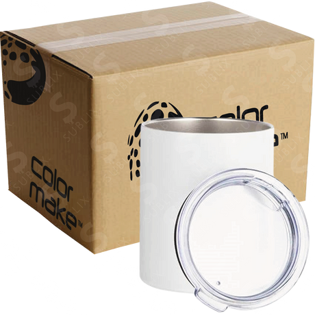 Vaso de Acero 300ml Tipo Barril  Blanco (Caja de 50)  Color Make